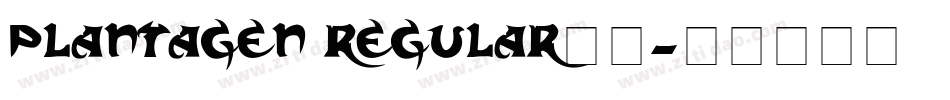plantagen regular字体字体转换